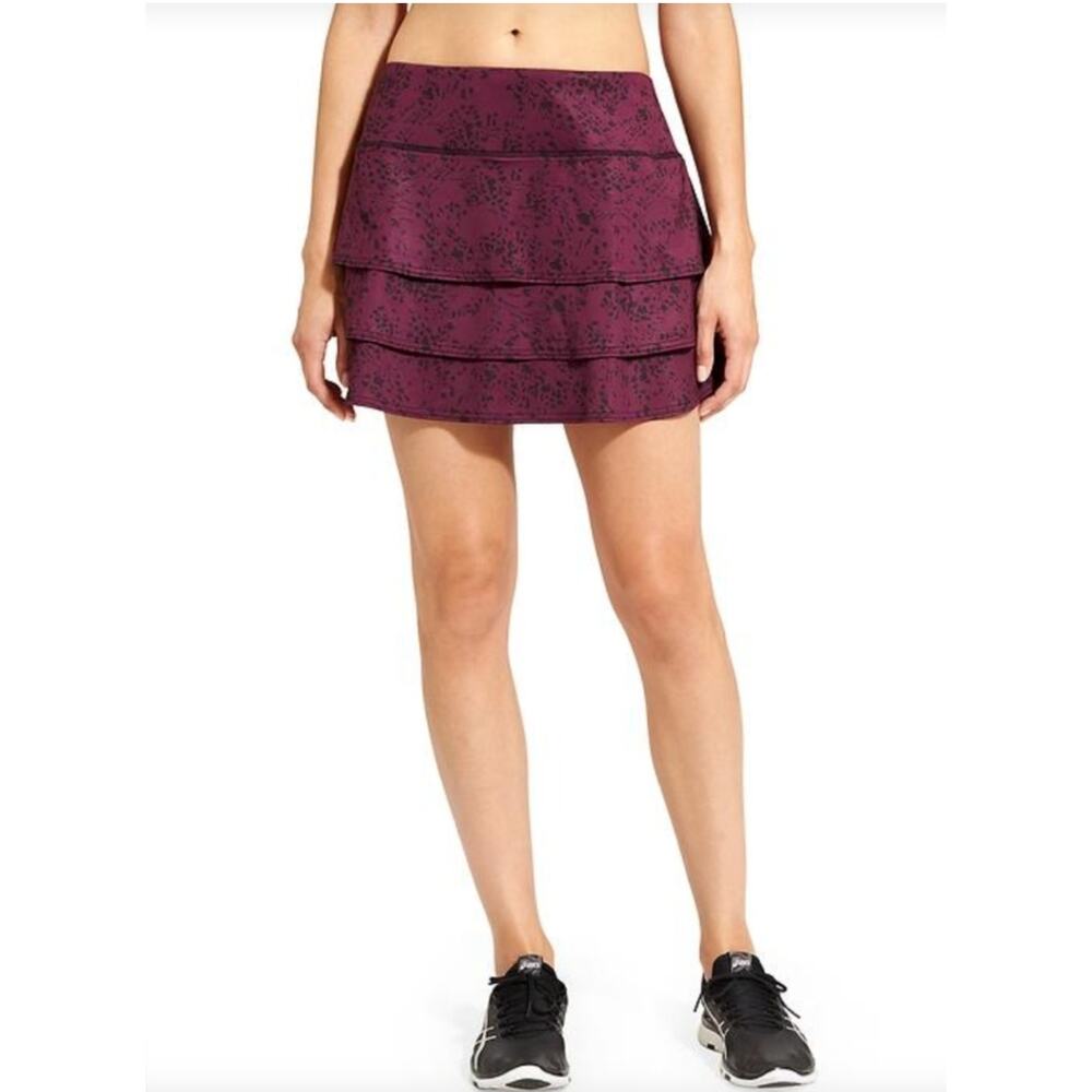 Athleta Swagger Skirt Skort Tiered Ruffle Tennis Golf Sporty Stretchy Medium